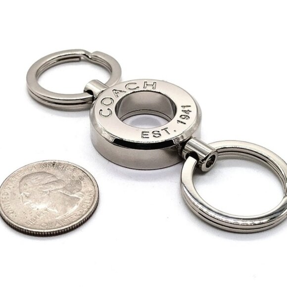 Vintage COACH Grommet Valet Keychain Fob #1658 - Picture 5 of 7